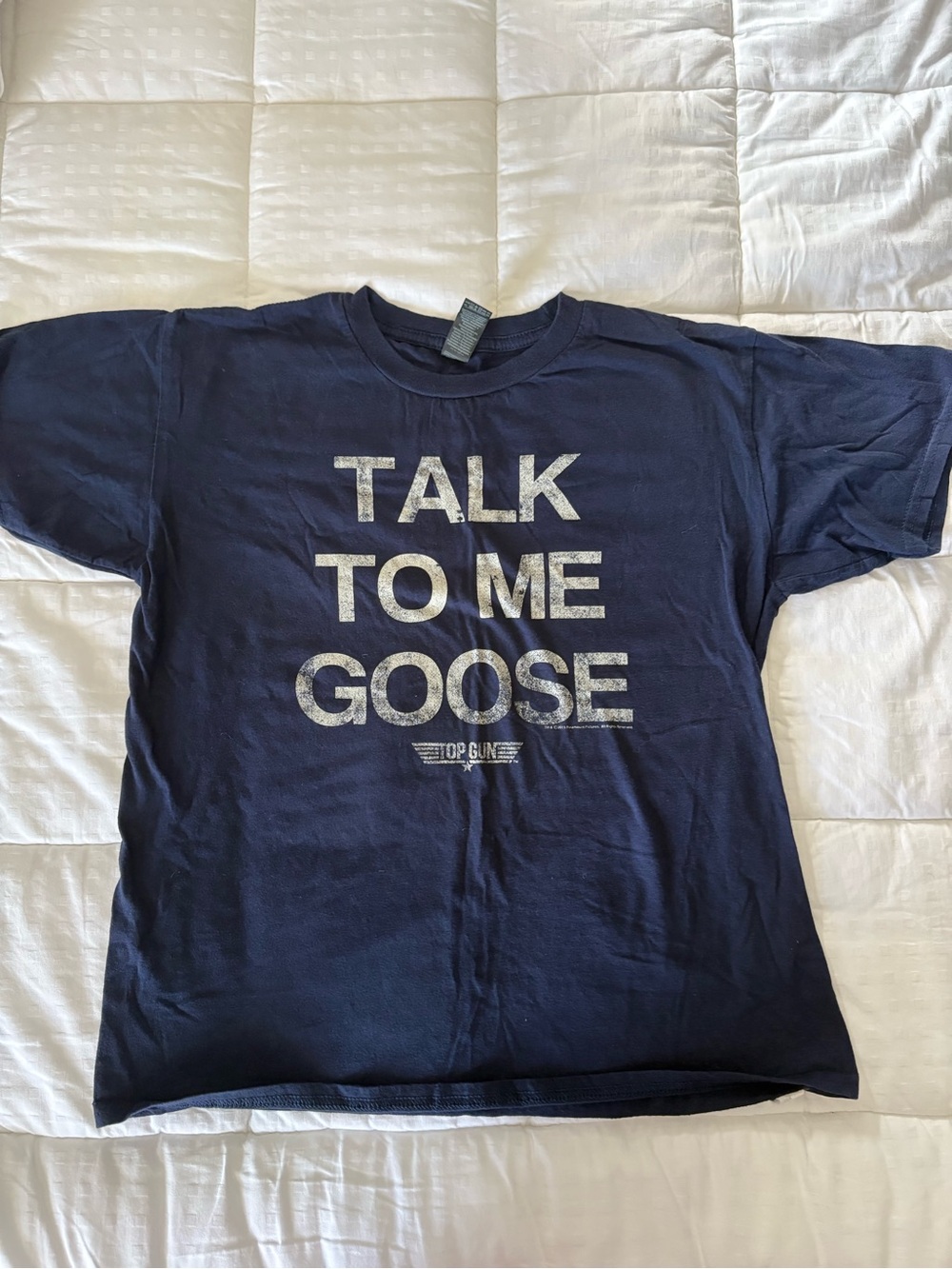 Gildan Navy Kids 'Talk To Me Goose' Graphic Tee